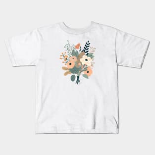 Soft Pastel Flower Bouquet Kids T-Shirt